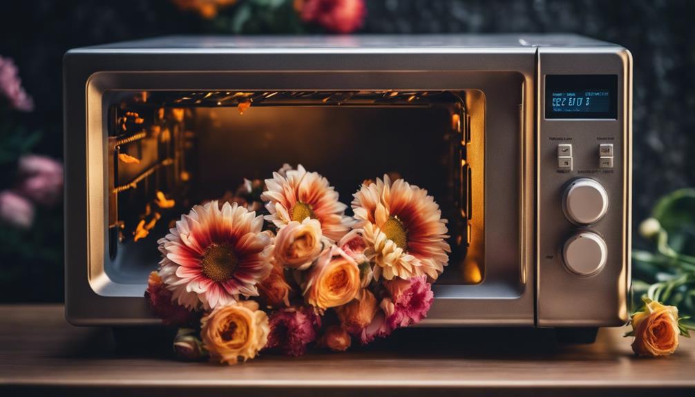 drying flowers in microwave