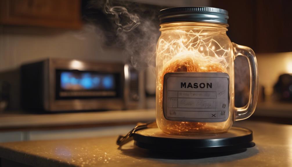 microwaving a mason jar