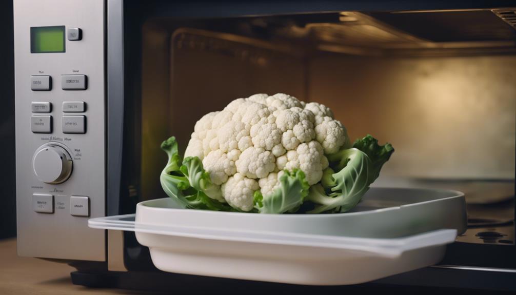 microwaving cauliflower for cooking