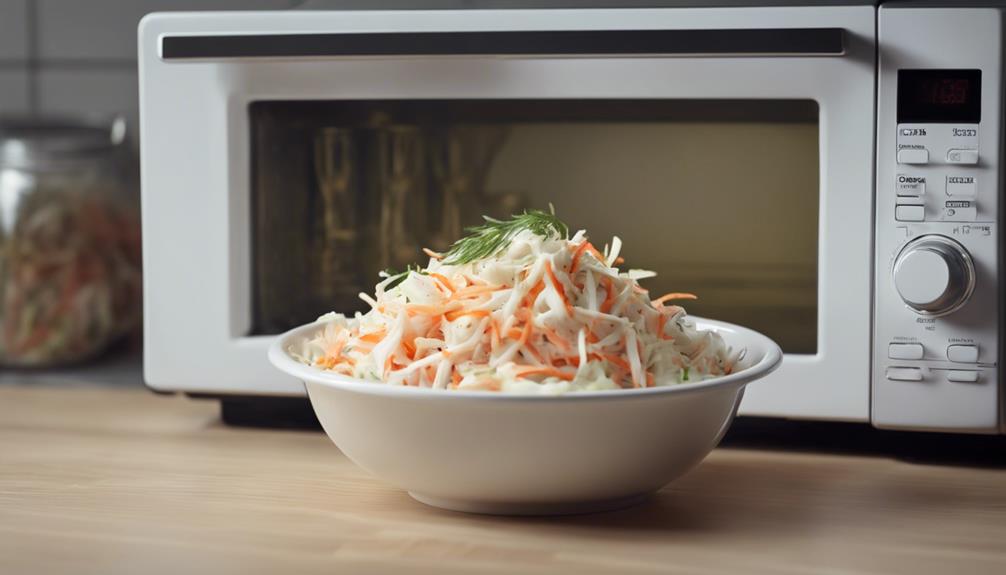 microwaving coleslaw is safe