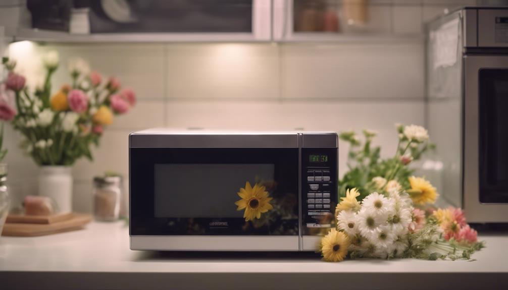 preserving flowers using microwave